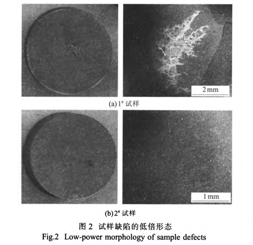 試樣缺陷的低倍形態(tài) 試樣缺陷的低倍形態(tài)